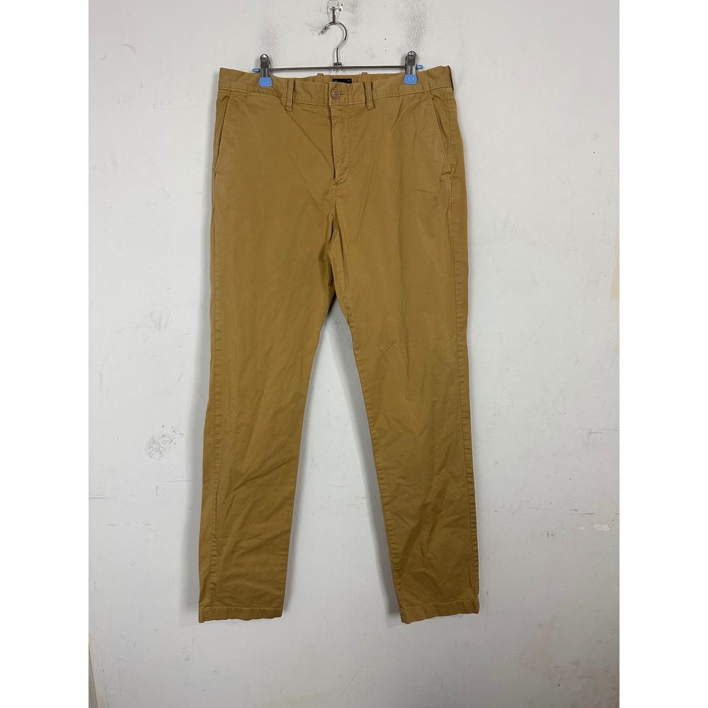 J.Crew 770 Straight Fit Stretch Chino Pants Mens 34x36 Khaki Tan H7163